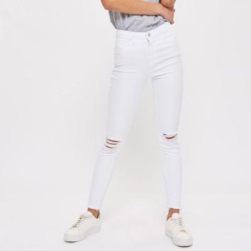 Topshop Jaime Moto Distressed Skinny Jeans